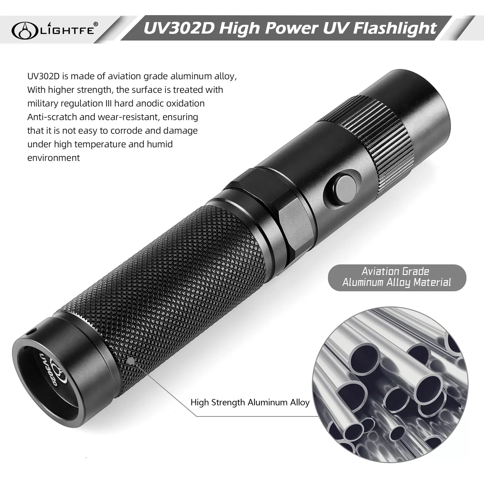 UV302D UV detection flashlight - Shenzhen Lightfe Lighting Co., Ltd.